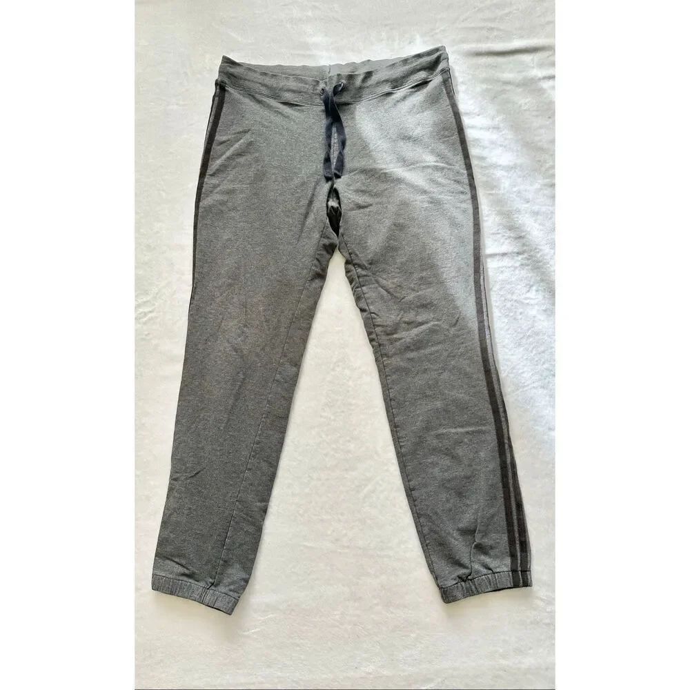 J. Crew women’s gray jogger sweatpants with black striped down the side size sma